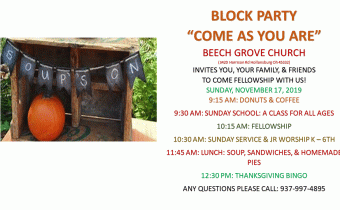 BLOCK PARTY “COME AS YOU ARE!”