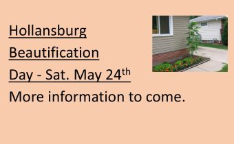 Hollansburg Beautification project May 28th 9:00 am